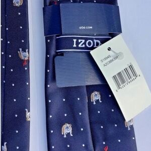 IZOD navy with dog print  recent 3 1/4” wide , new tie